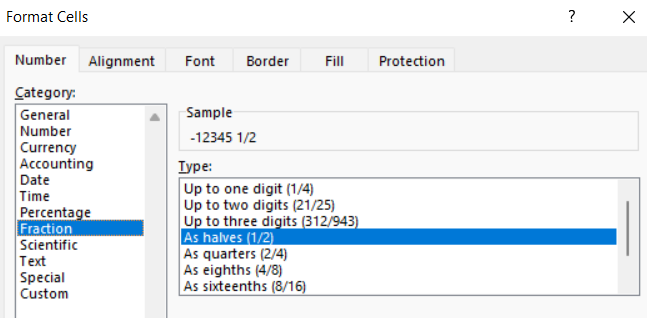 Excel Number Format - Fraction.png